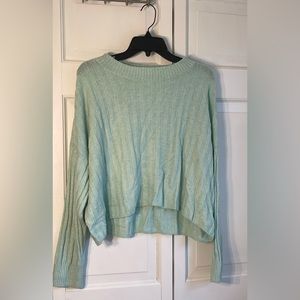 American Eagle teal sweater, size large.